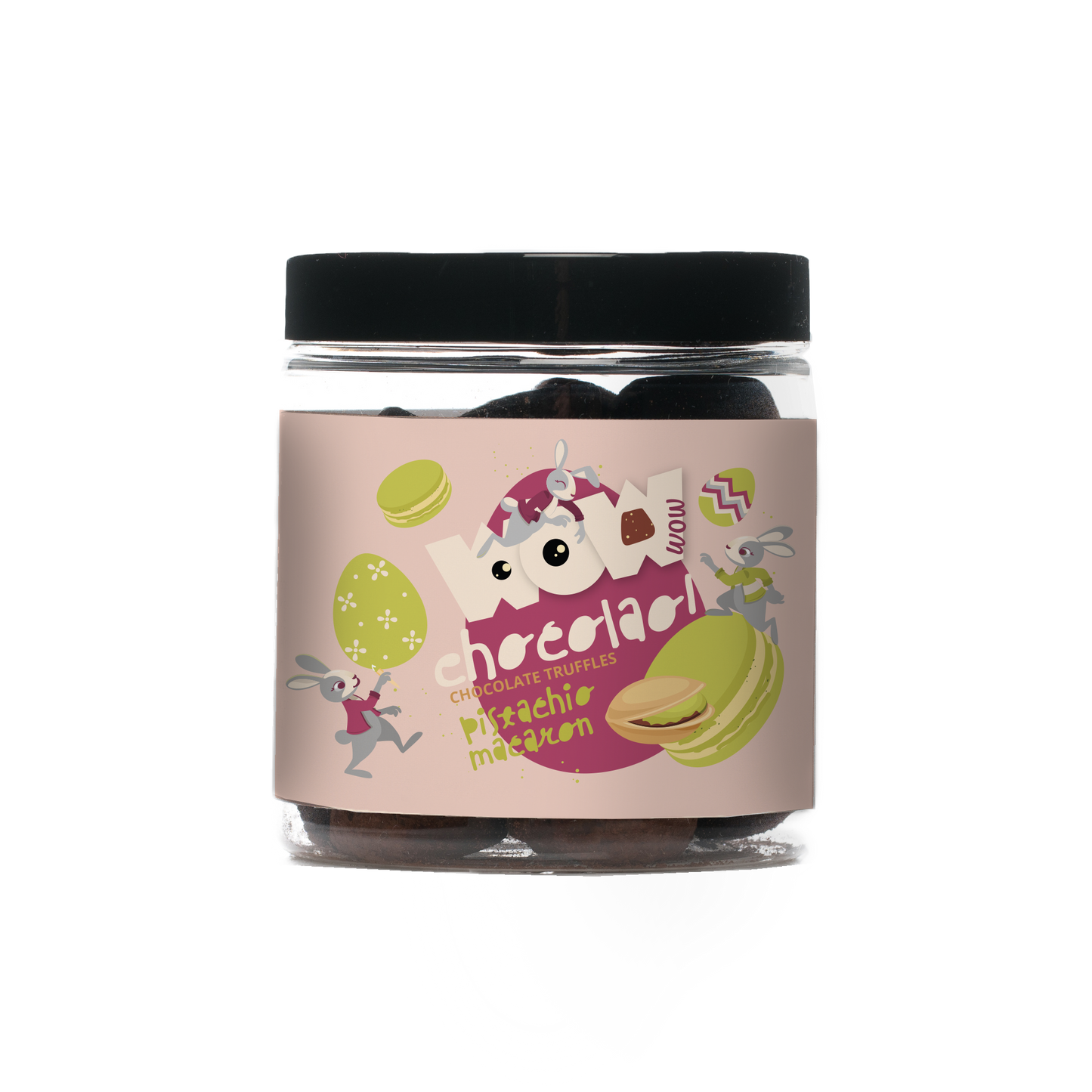 Pistachio Macaroon Chocolate Truffles - 130g Easter Gifting Jar