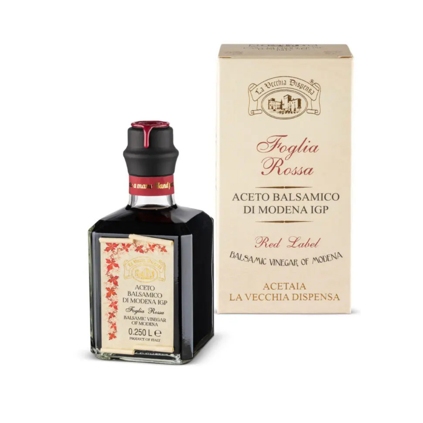 La Vecchia Dispensa, Rode Label Balsamicoazijn uit Modena IGP – Cadeau Editie