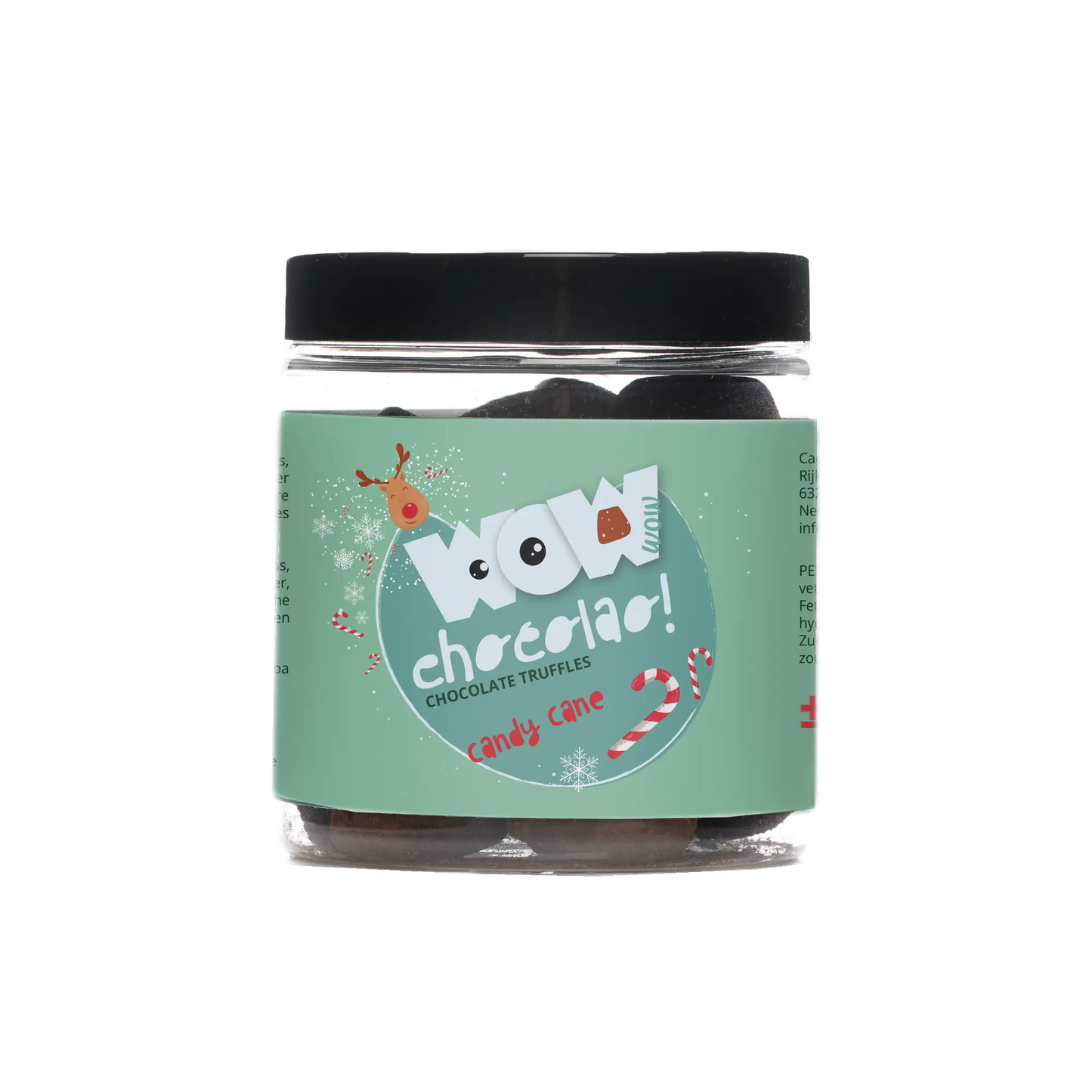 Candy Cane Chocolate Truffles - Winter edition - Gifting jar 130g