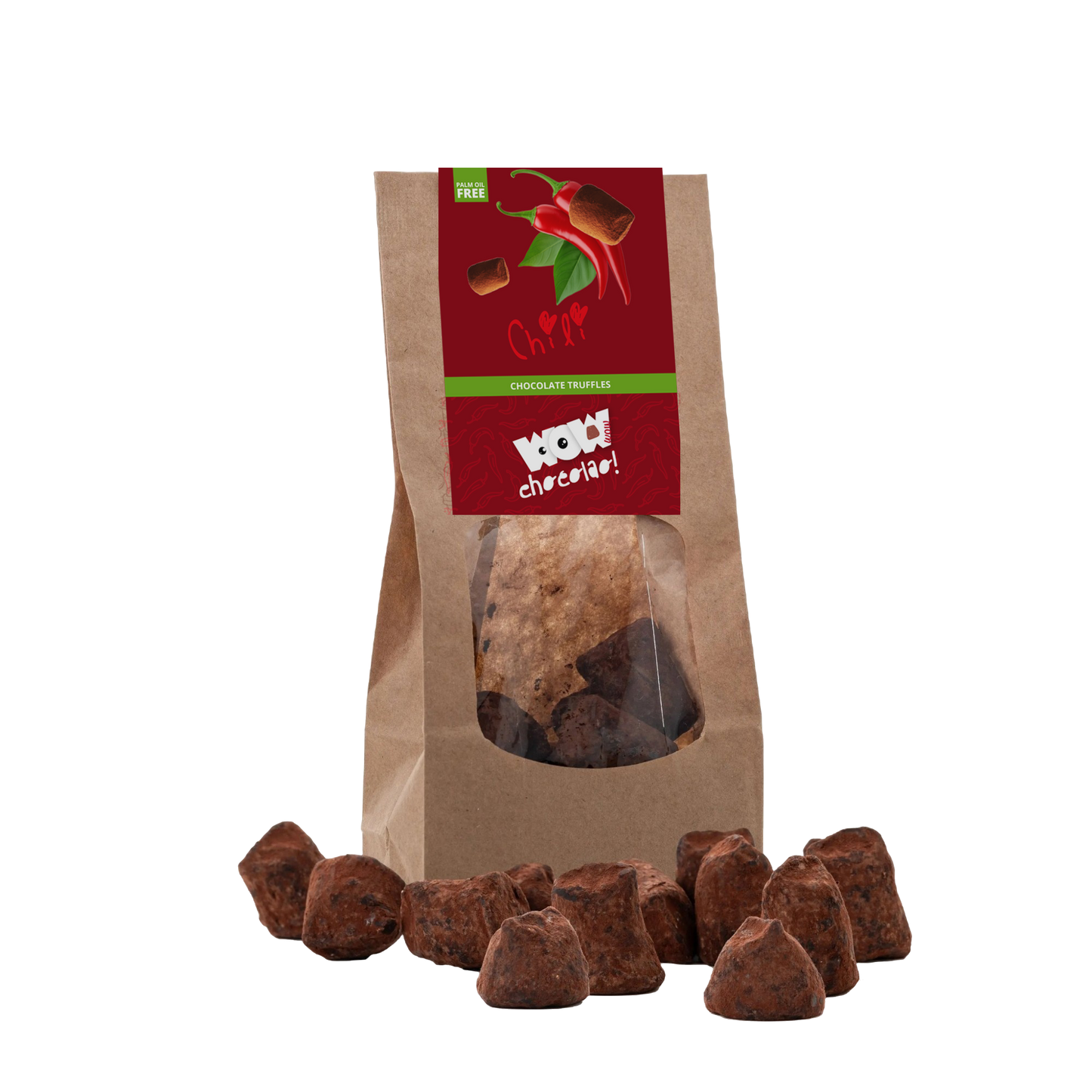Chili Chocolate Truffles - Biodegradable bag 130g