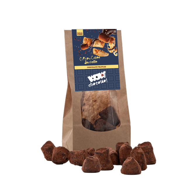 Crispy Crepe Dentelle Chocolate Truffles - Biodegradable bags 130g