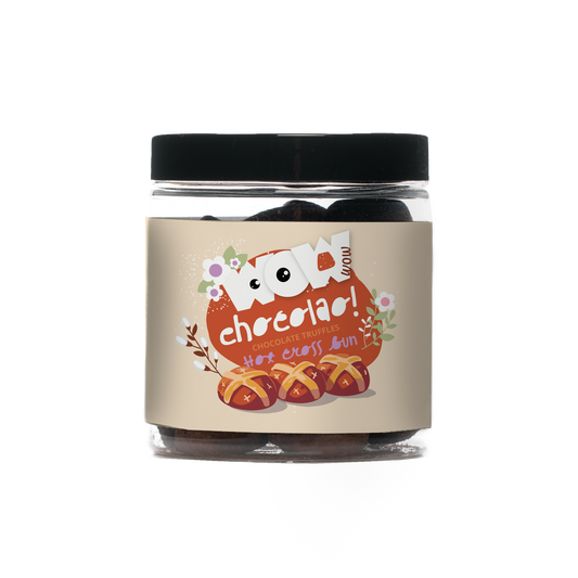 Hot Cross Bun - Chocolate Truffles - Easter - Gifting Jar 130g
