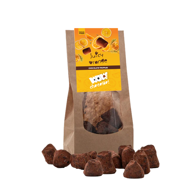 Confit Orange chocolate truffles - Christmas Edition - Biodegradable bag 130g