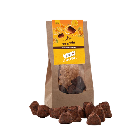 Confit Orange chocolate truffles - Christmas Edition - Biodegradable bag 130g