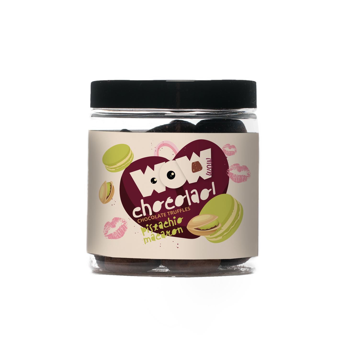 Pistachio Macaroon Chocolate Truffles - 130g Valentine Gifting Jar