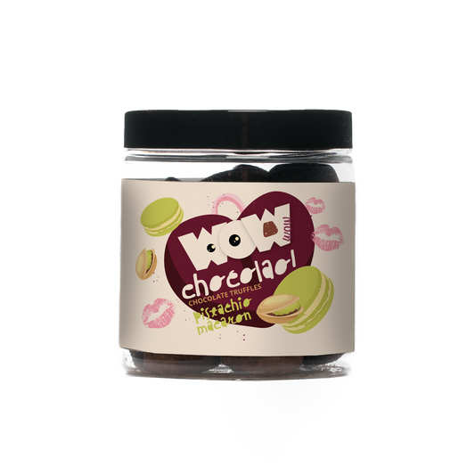 Pistachio Macaroon Chocolate Truffles - 130g Valentine Gifting Jar