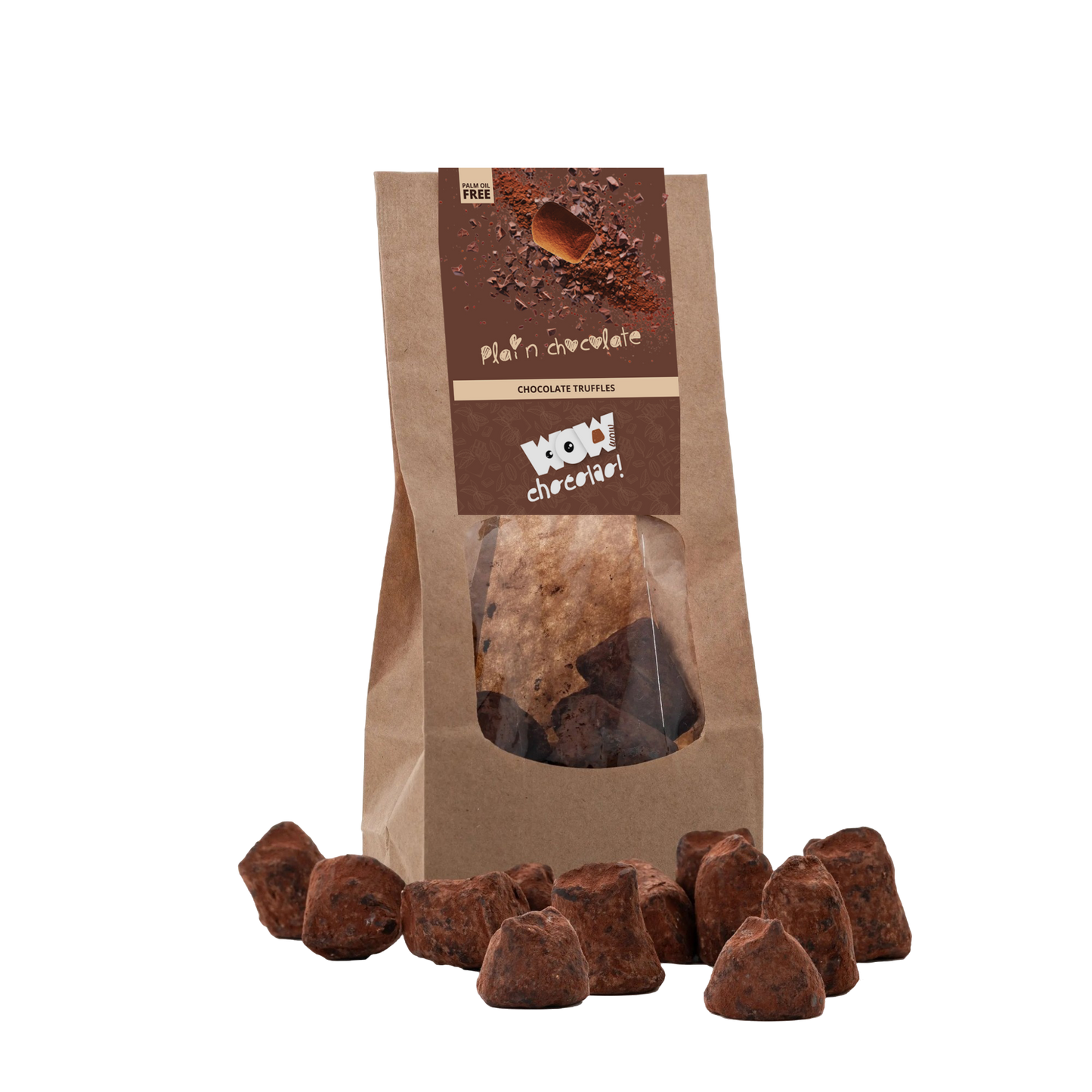 Plain Chocolate Truffles - Biodegradable bag 130g