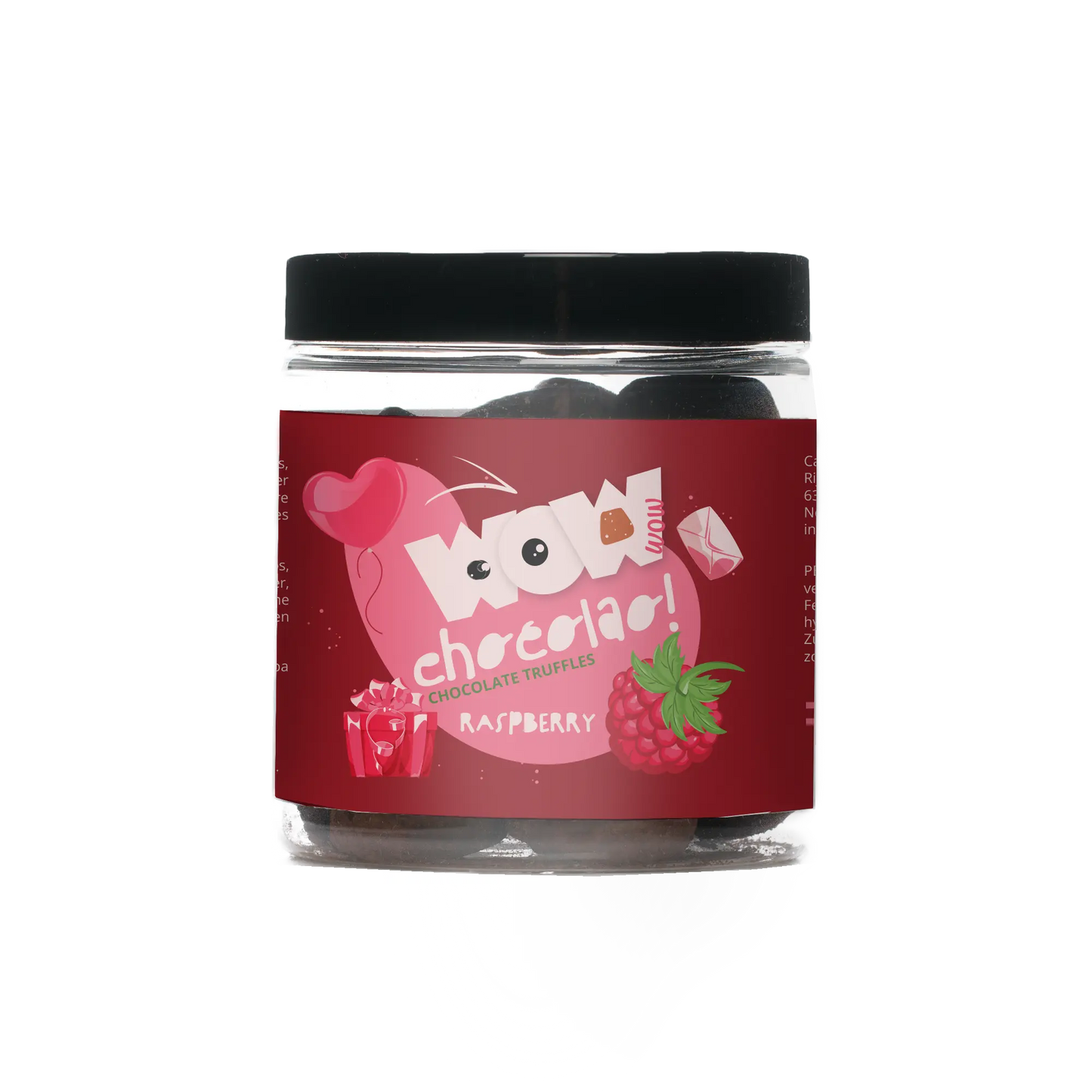 Raspberry Valentine Chocolate Truffles - Gifting jar 130g